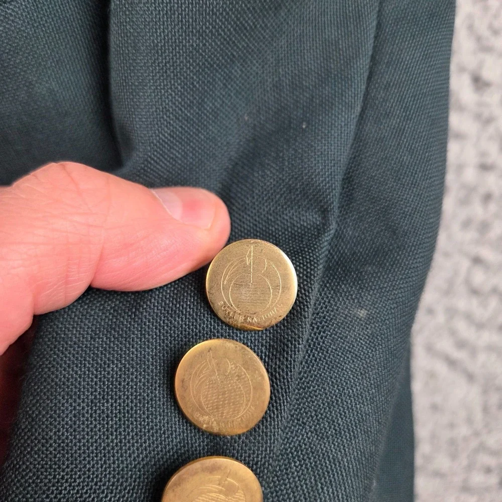 Vintage Corbin Green Blazer Butler‎ National Golf Club Brass Buttons USA 44